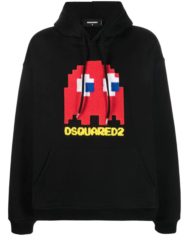 Dsquared2 Hoodie mit Cartoon-Print - Schwarz Schwarz