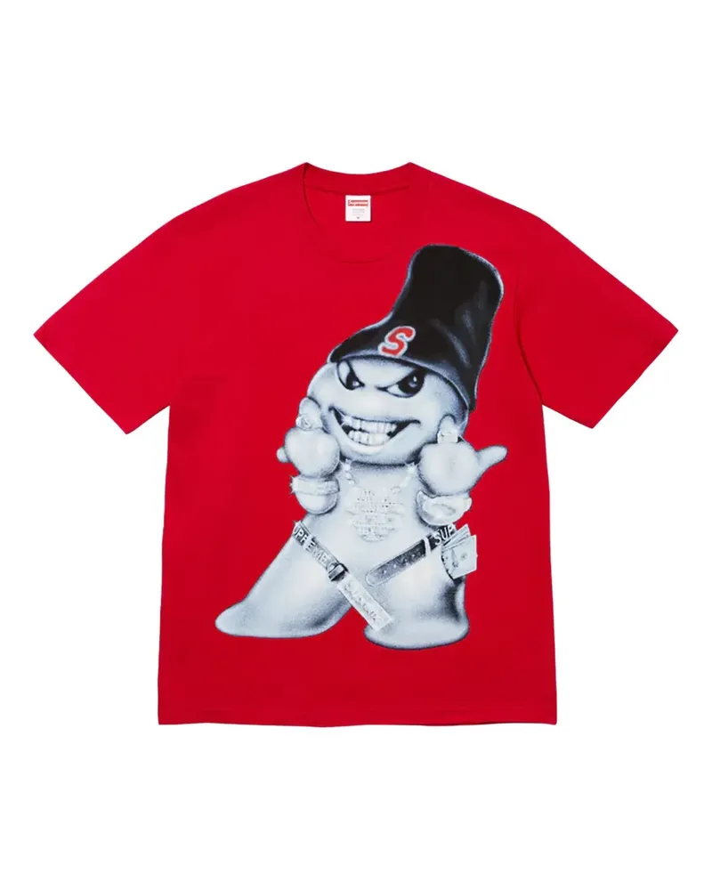 Supreme Being T-Shirt mit Schneemann-Motiv - Rot Rot