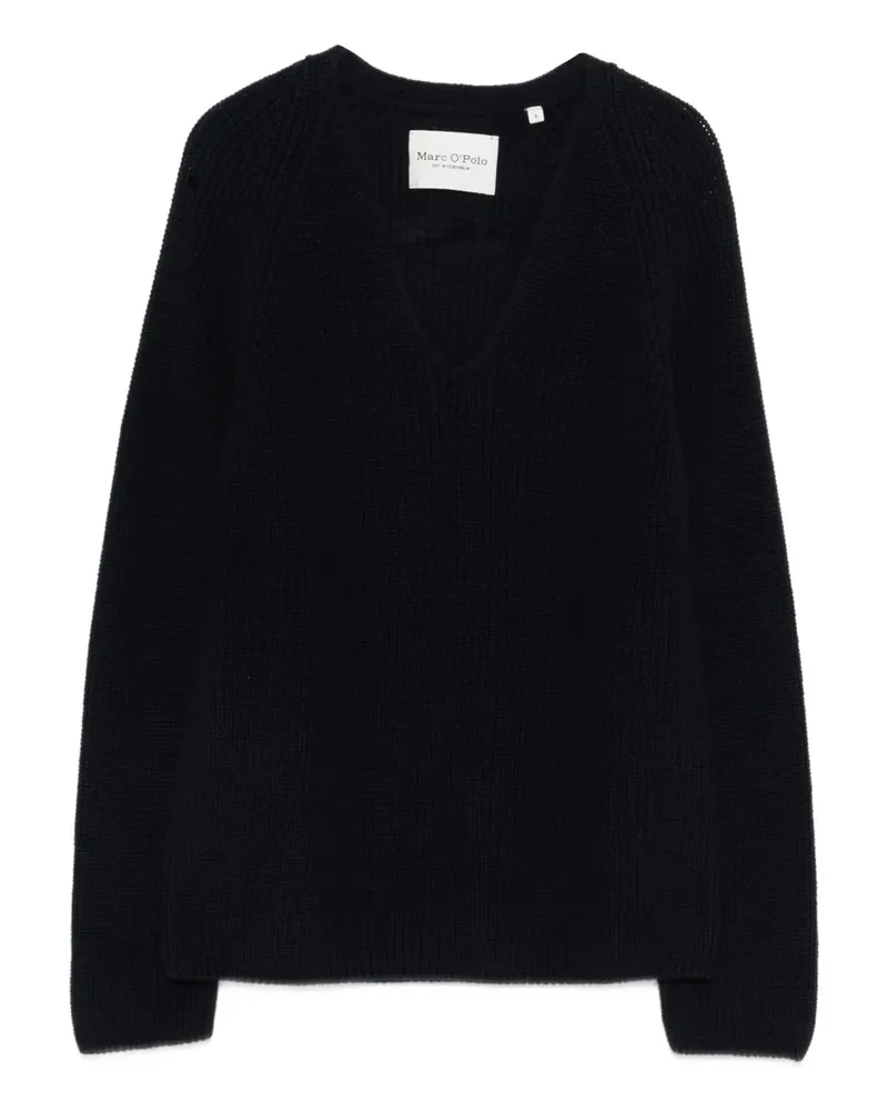 Marc O'Polo V-neck sweater - Blau Blau