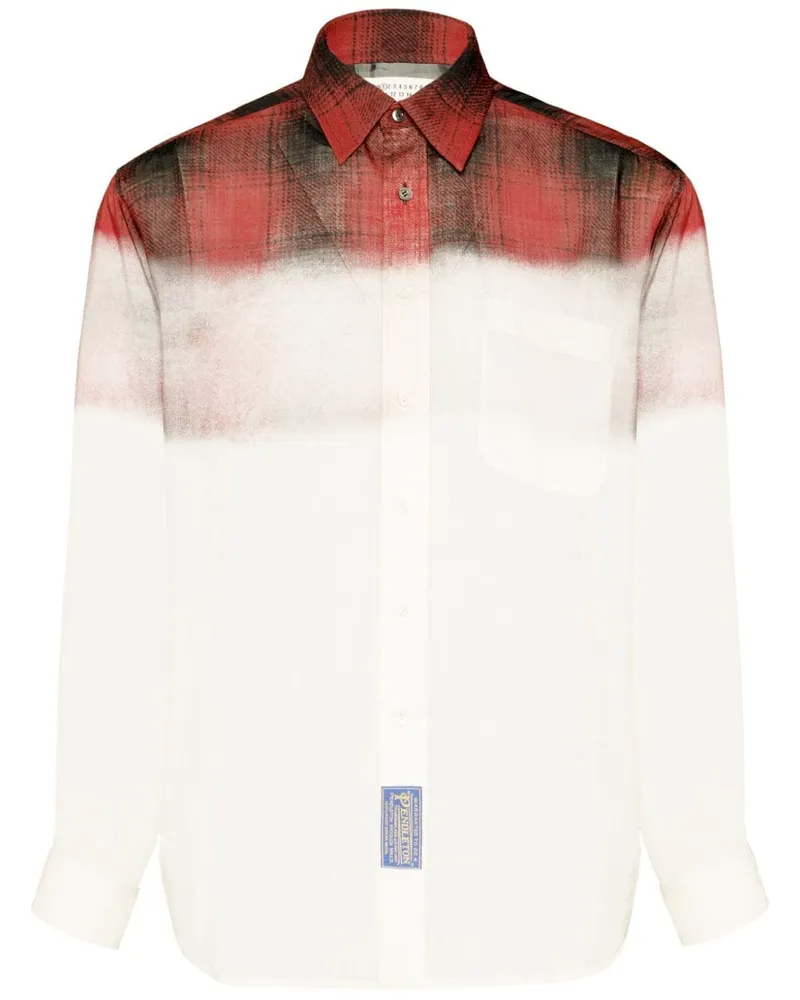 Maison Margiela Kariertes Pendleton Hemd - Weiß Weiß