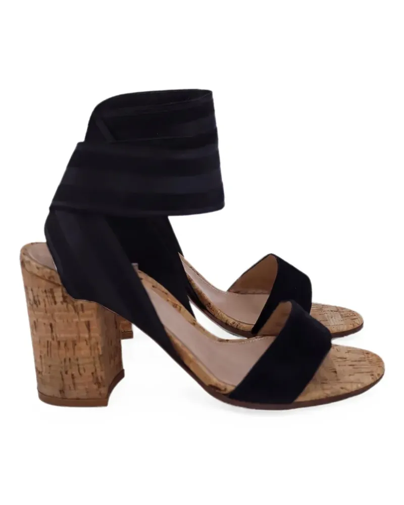 Gianvito Rossi Sandalen mit Blockabsatz - Schwarz Schwarz