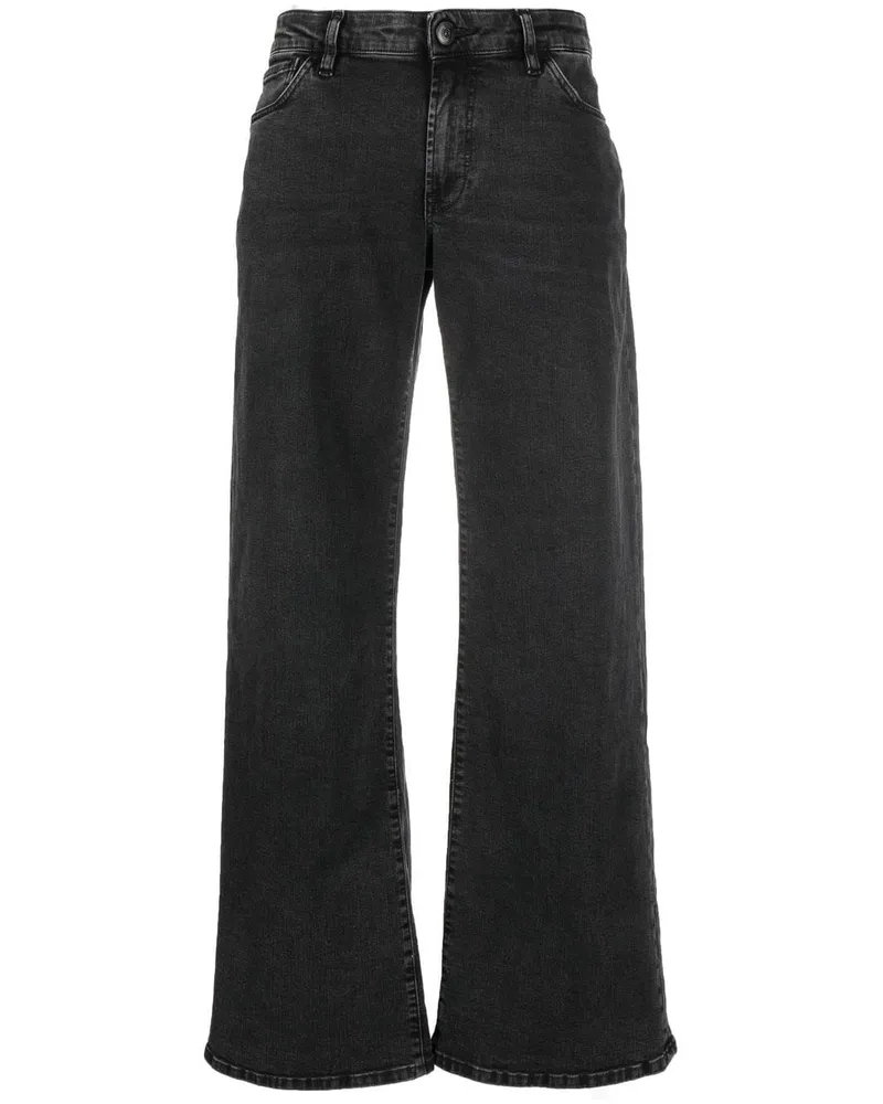 3x1 Weite High-Rise-Jeans Schwarz