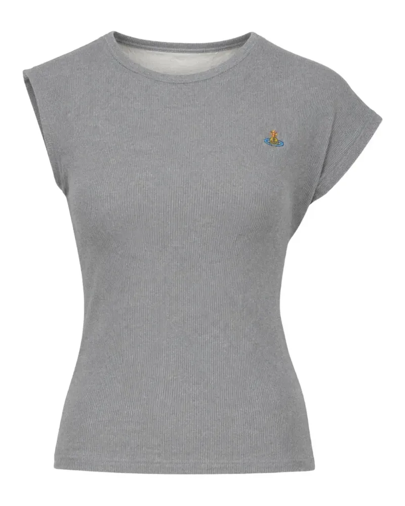 Vivienne Westwood Hebo Orb-embroidered T-shirt - Grau Grau