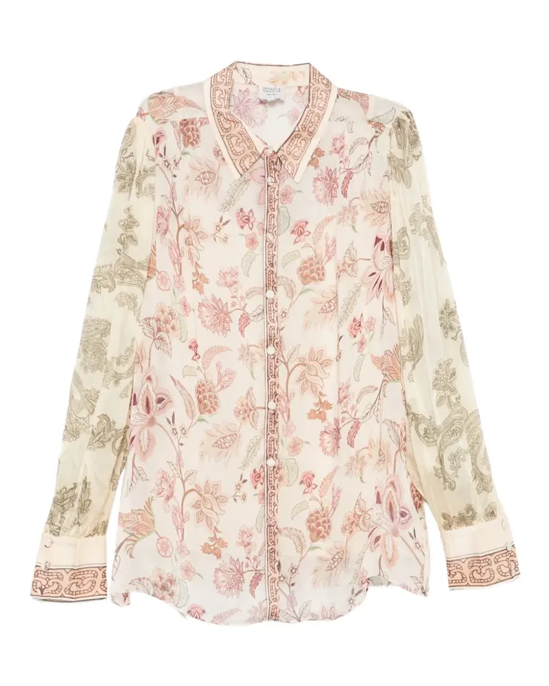 Hemant & Nandita Dani floral-print paisley-print blouse - Nude Nude