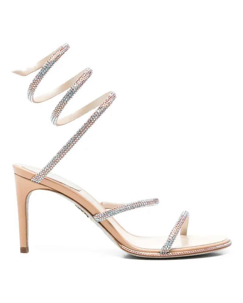 René Caovilla crystal-embellished sandals - Nude Nude
