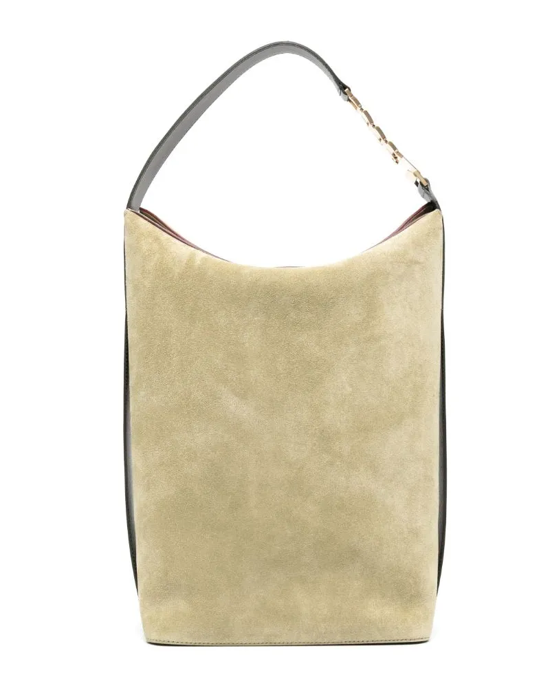 Victoria Beckham Schultertasche aus Wildleder - Grün Grün