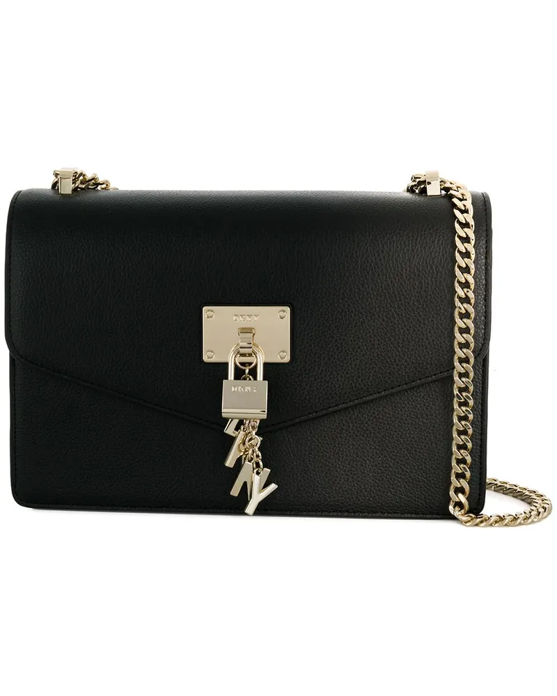 DKNY Große 'Elissa' Schultertasche Schwarz