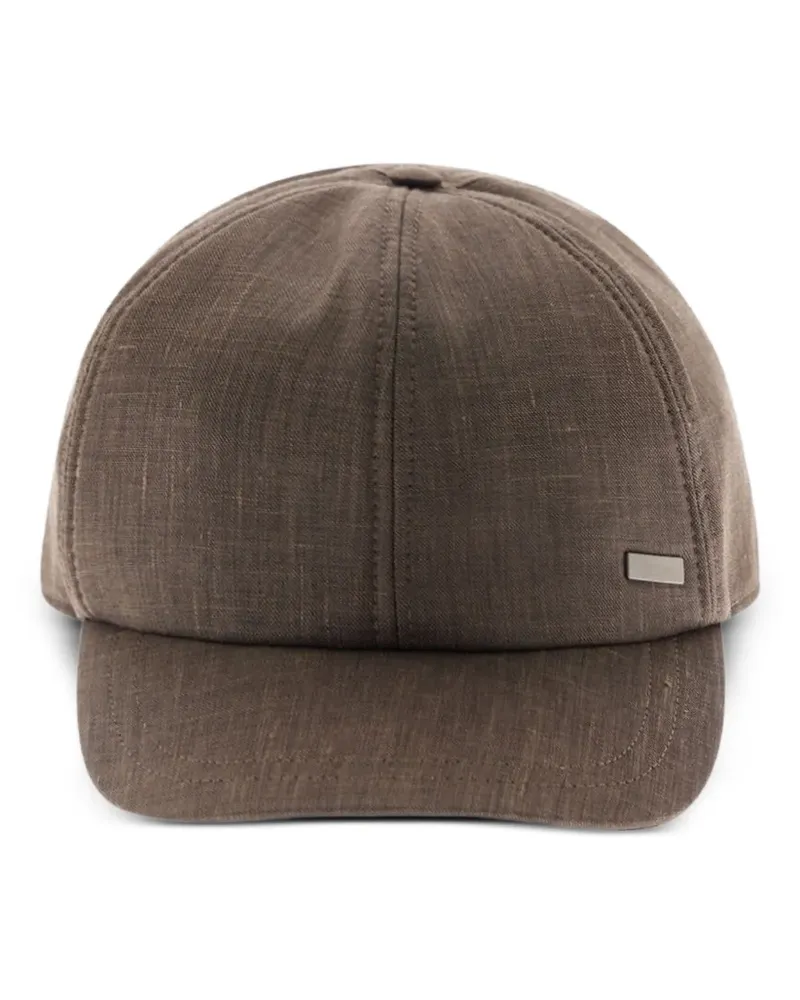 Herno metal-logo baseball cap - Braun Braun
