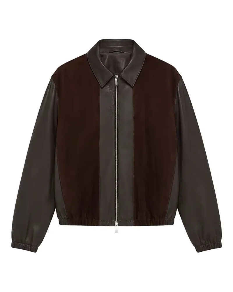 Ferragamo Blousonjacke aus Hirschleder und Wildleder - Braun Braun