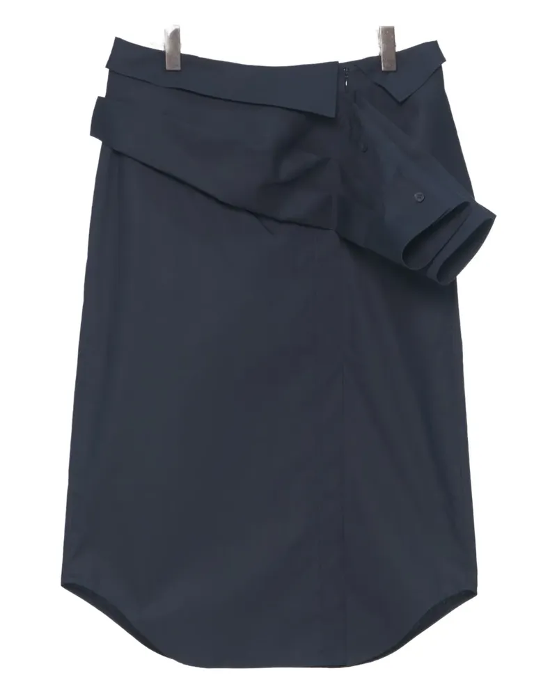 pushBUTTON draped skirt - Blau Blau