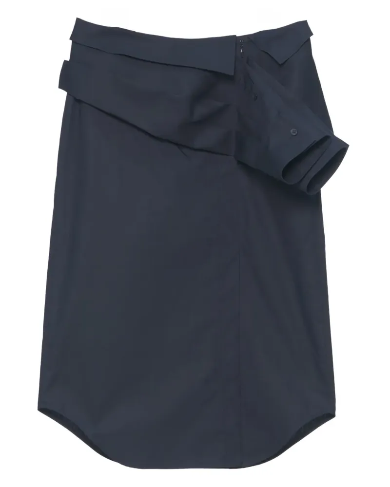 pushBUTTON draped skirt - Blau Blau
