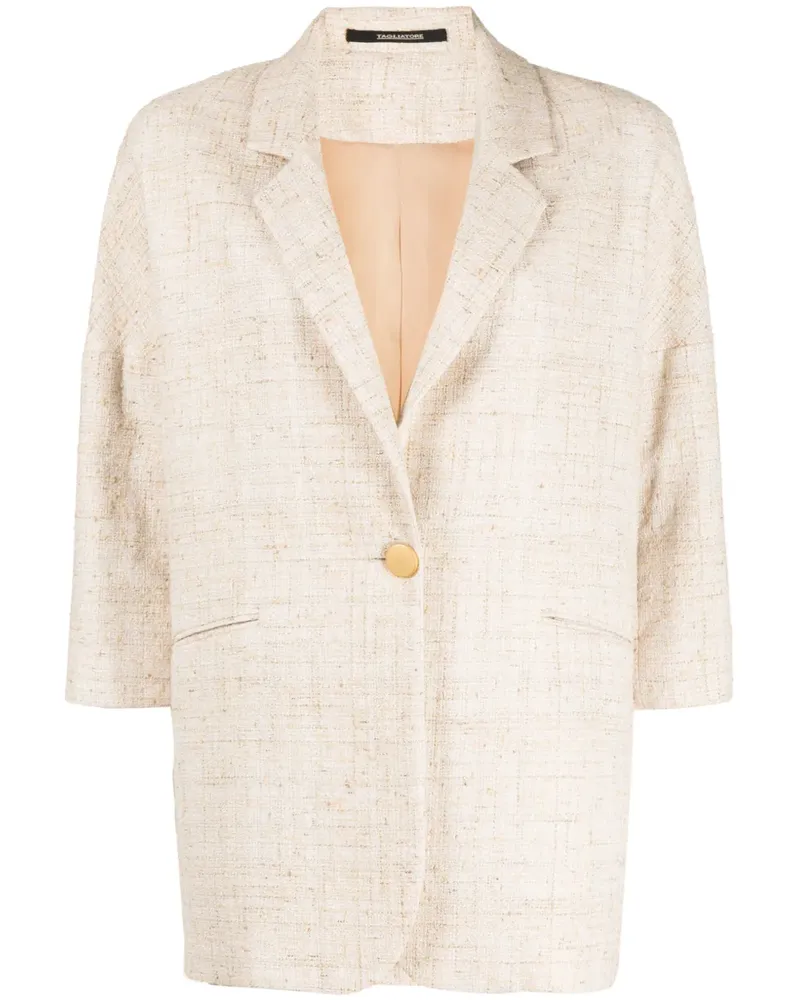 Tagliatore Einreihiger Tweed-Blazer - Braun Braun