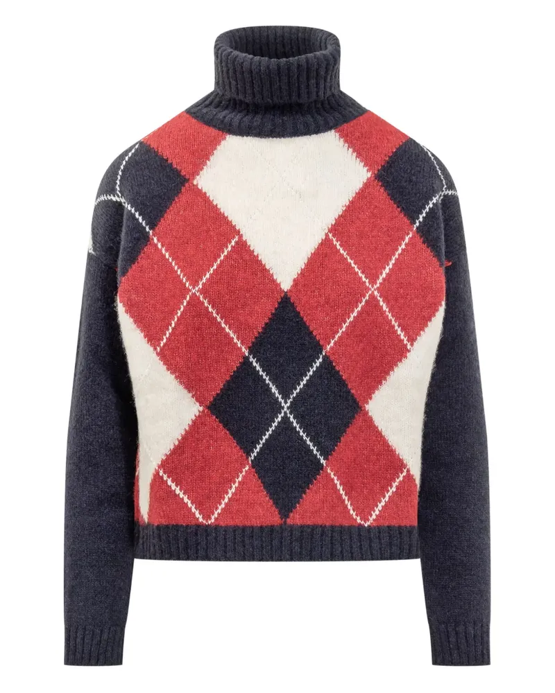 Semicouture Pullover mit Argyle-Muster - Blau Blau