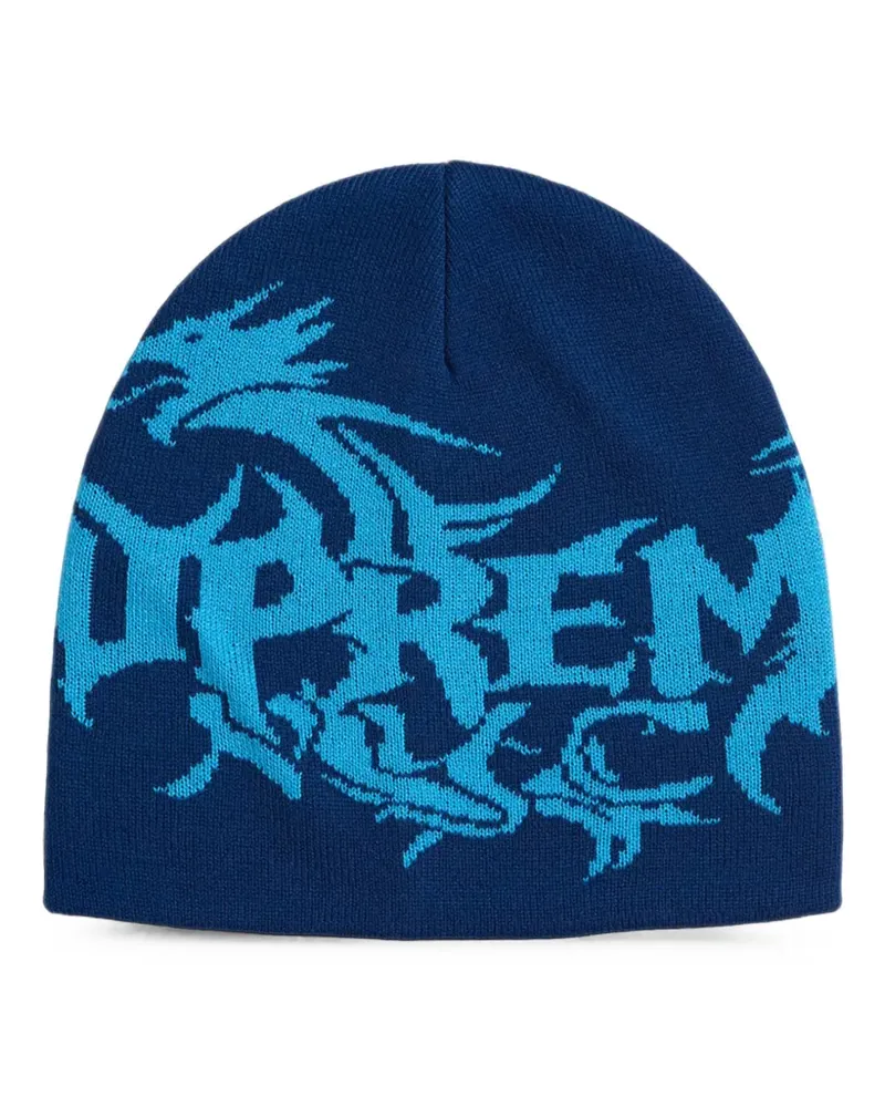 Supreme Being x Art Dealer Dragon beanie hat - Blau Blau