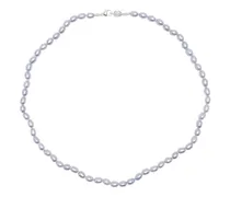Halskette mit ovalen Perlen