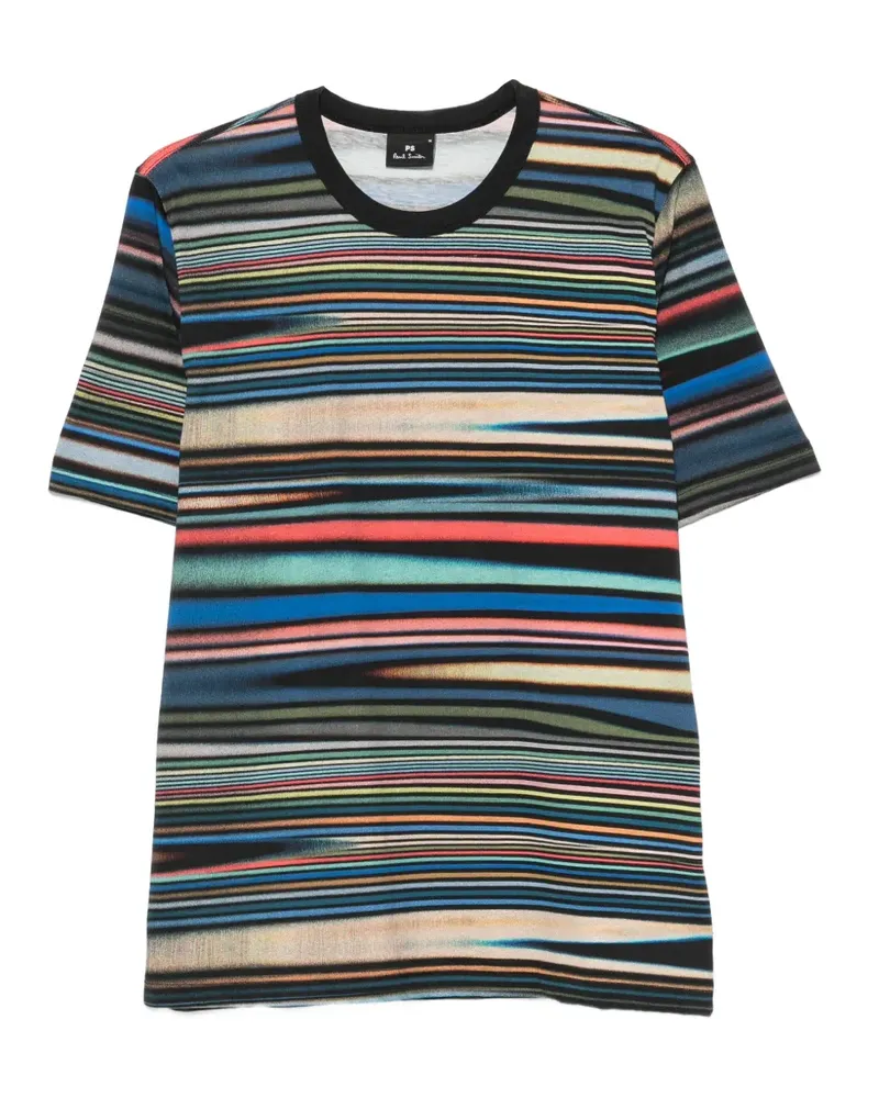 Paul Smith Gestreiftes T-Shirt - Schwarz Schwarz