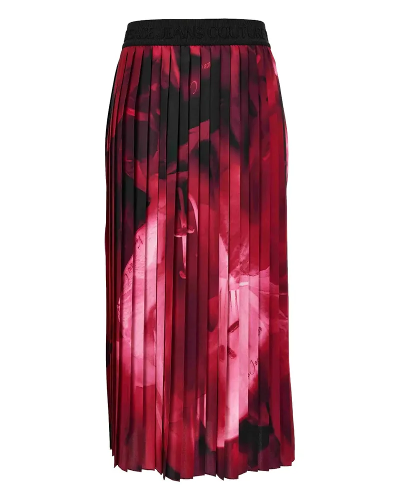 Versace Jeans Faltenrock mit Rosen-Print - Rosa Rosa