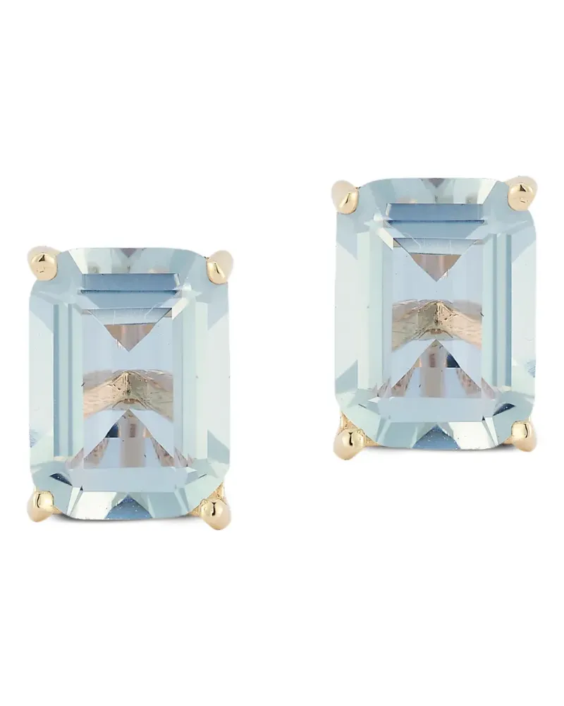 MATEO 14kt Gelbgoldohrstecker mit Topas Gold