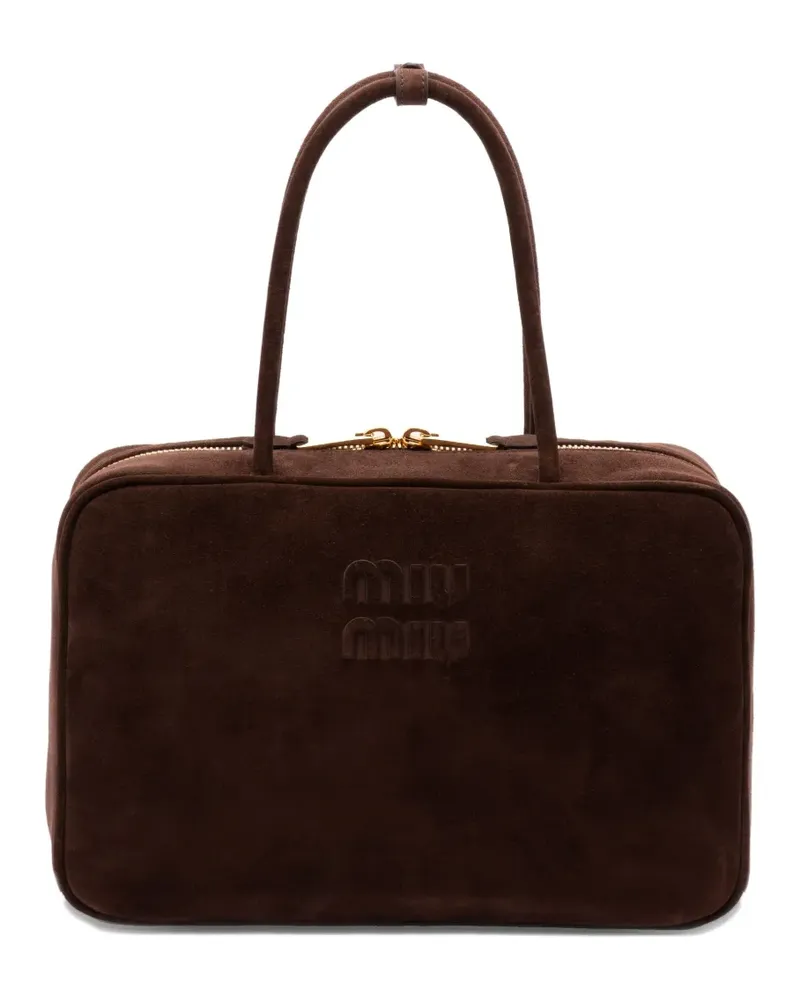 Miu Miu Tasche mit Logo-Prägung - Braun Braun