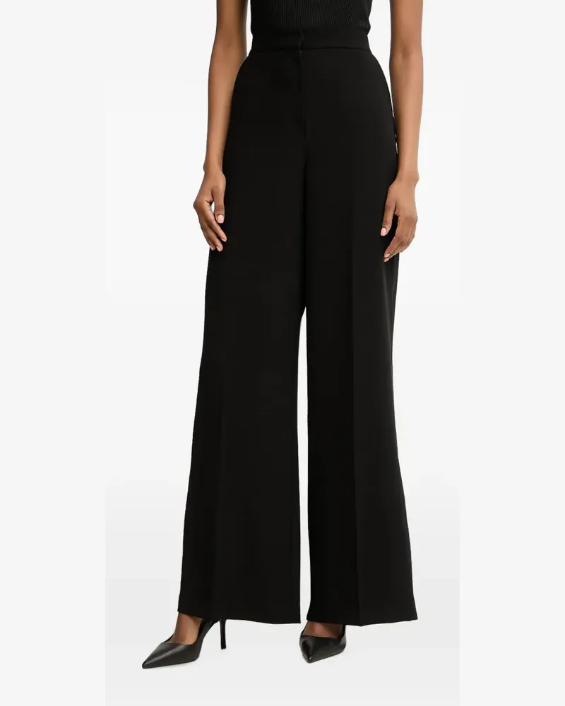 Morgan elasticated-waist wide-leg trousers - Schwarz Schwarz