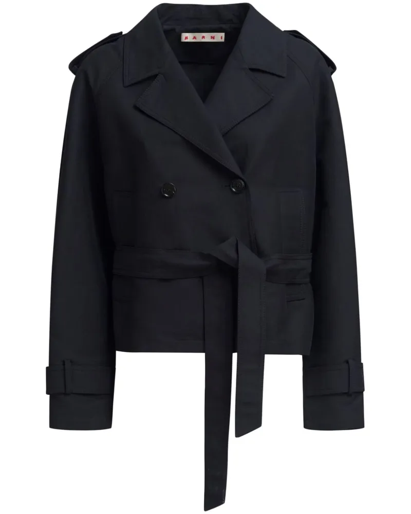 Marni Doppelreihiger Trenchcoat - Schwarz Schwarz