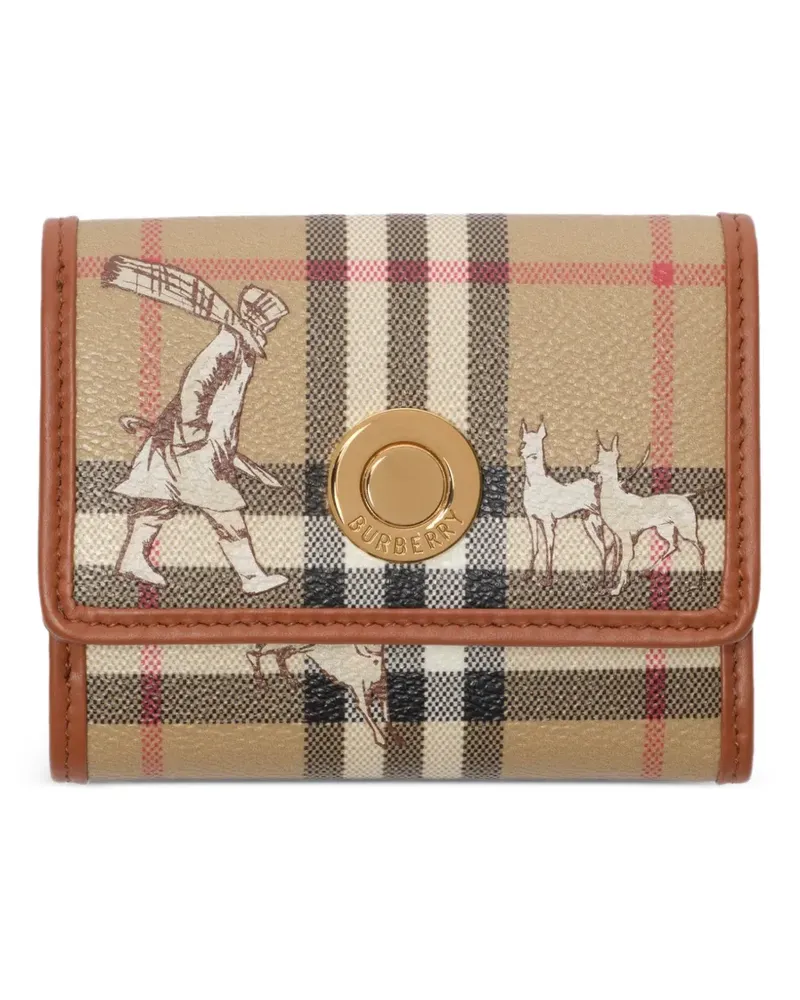 Burberry Kariertes Portemonnaie - Nude Nude