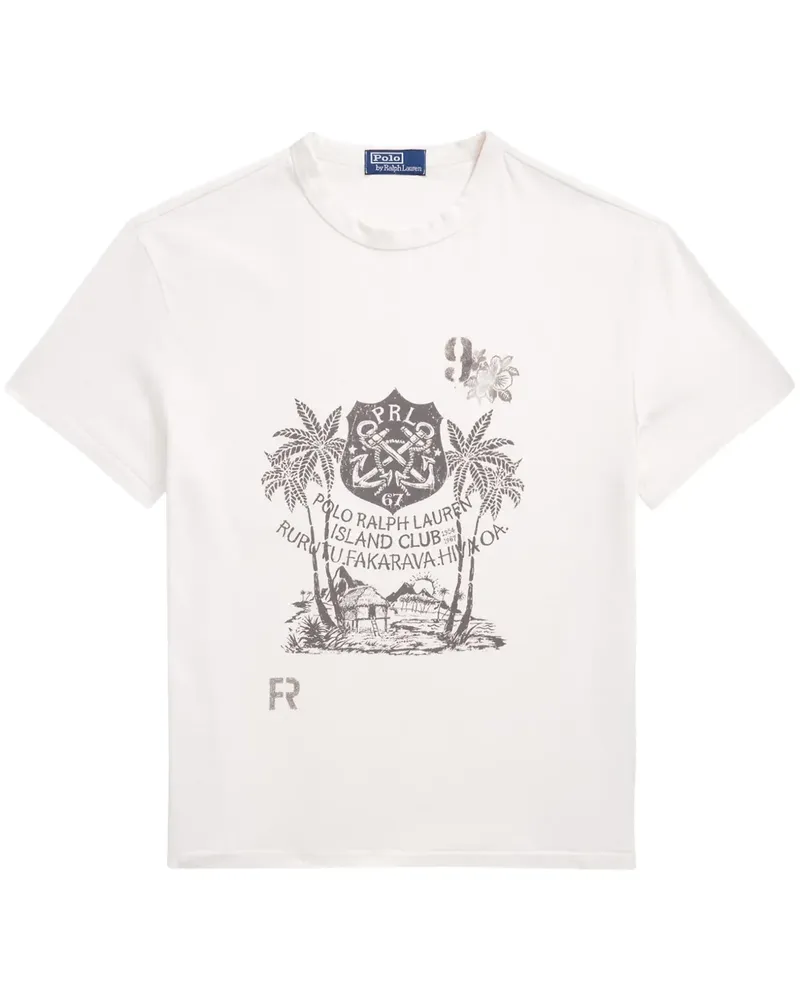Ralph Lauren T-Shirt mit grafischem Print - Weiß Weiß