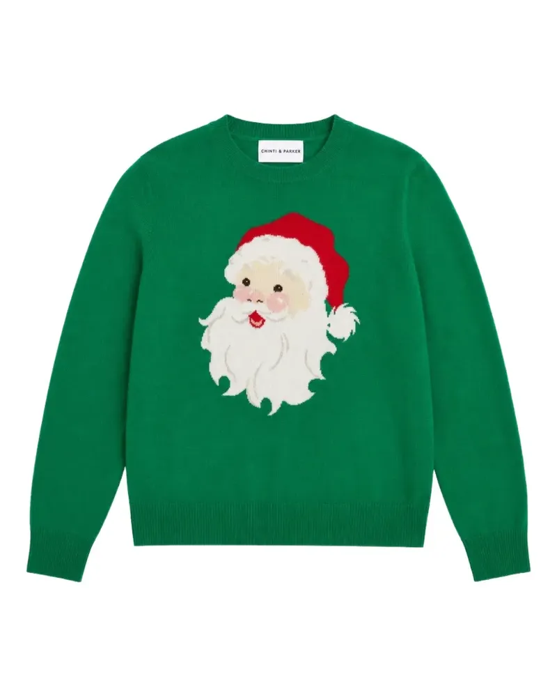Chinti & Parker Santa Claus Pullover mit Intarsien-Muster - Grün Grün
