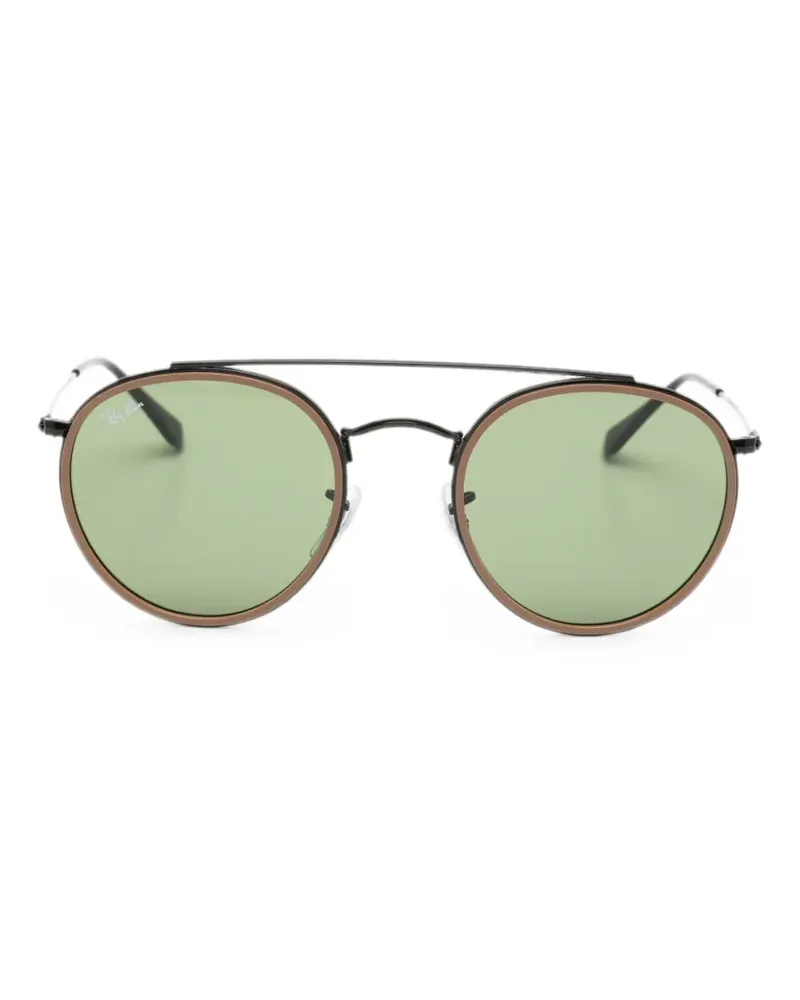 Ray Ban double-bridge round-frame sunglasses - Schwarz Schwarz