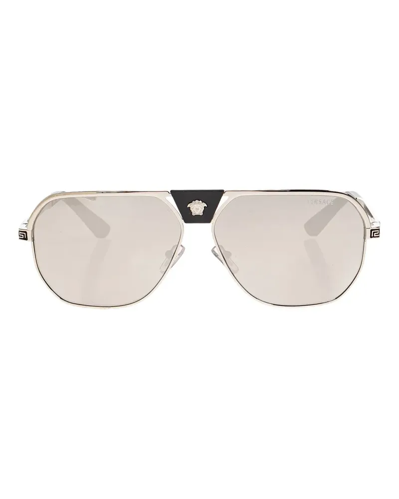 Versace Greca-detail pilot-frame sunglasses - Silber Silber