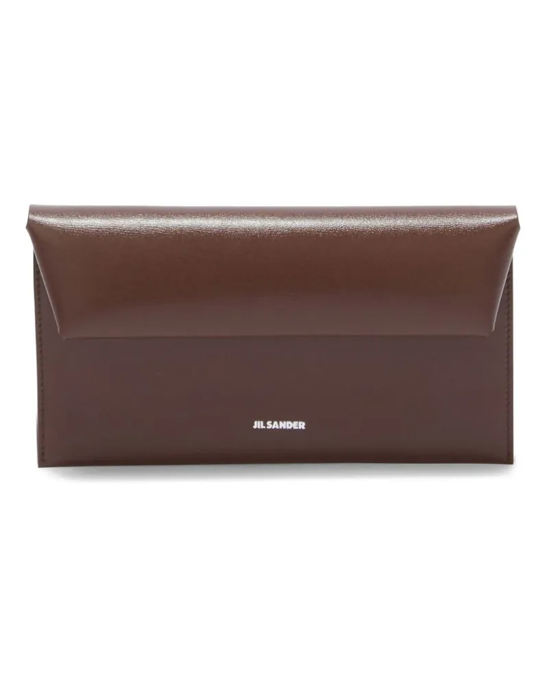 Jil Sander Portemonnaie in Kuvertform - Braun Braun