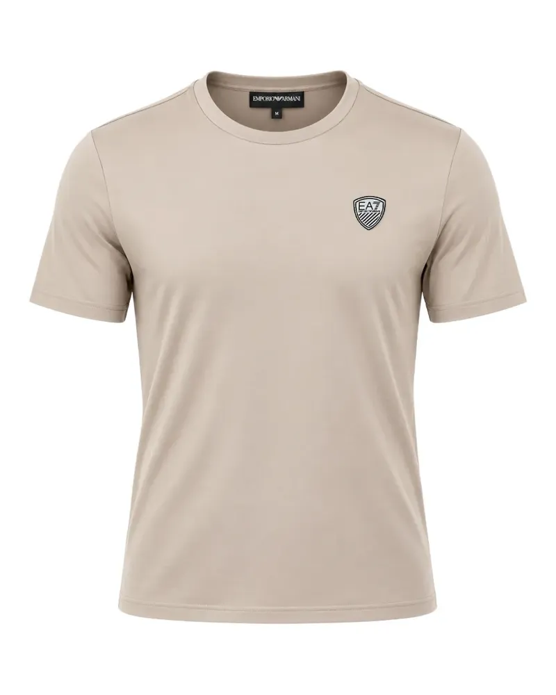 EA7 T-Shirt mit Logo-Patch - Nude Nude