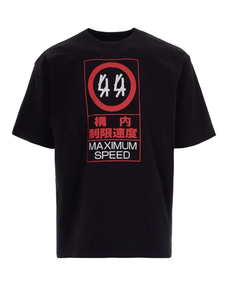 44 LABEL GROUP T-Shirt mit Print - Schwarz Schwarz