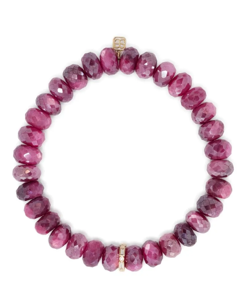 Sydney Evan 14kt Gelbgoldarmband mit Diamanten - Rosa Rosa