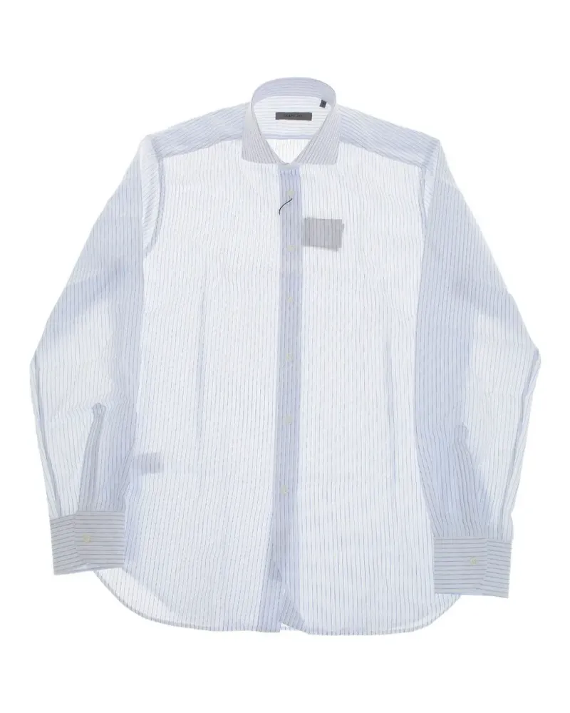 Corneliani striped cotton shirt - Weiß Weiß