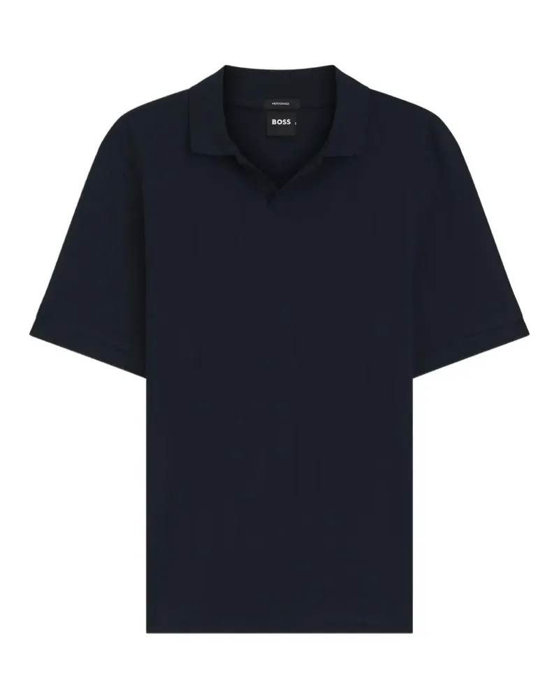 HUGO BOSS Poloshirt mit Jacquardmuster - Blau Blau