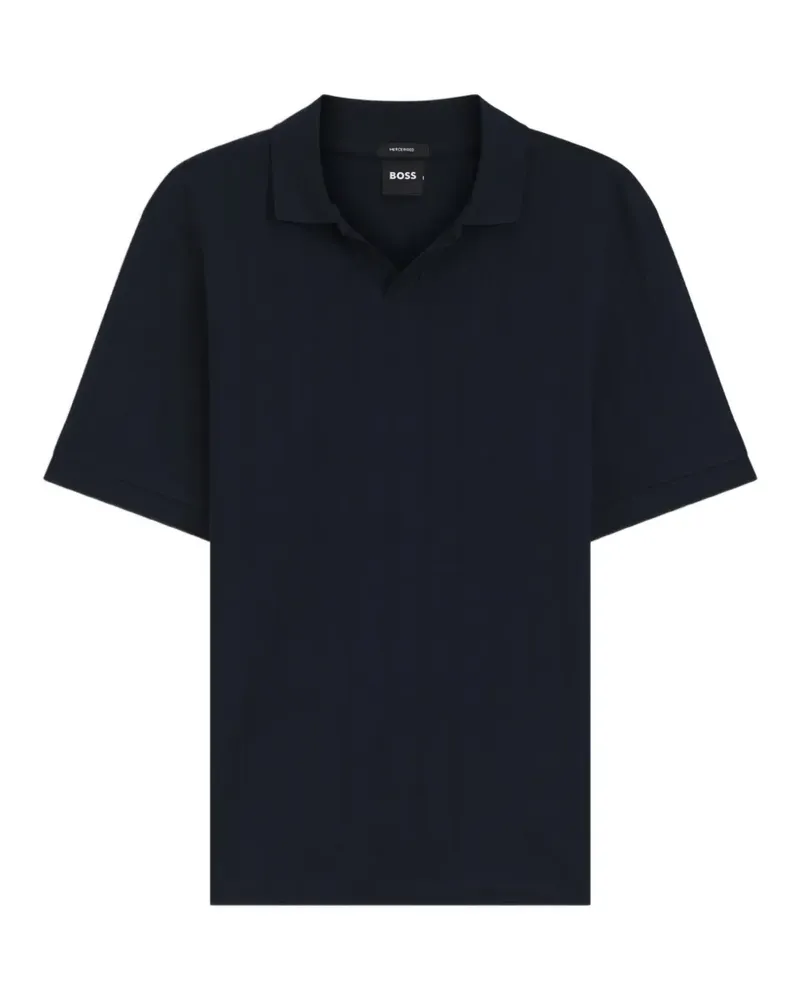 HUGO BOSS Poloshirt mit Jacquardmuster - Blau Blau