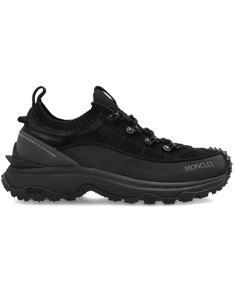 Moncler Sneakers mit gestricktem Einsatz - Schwarz Schwarz