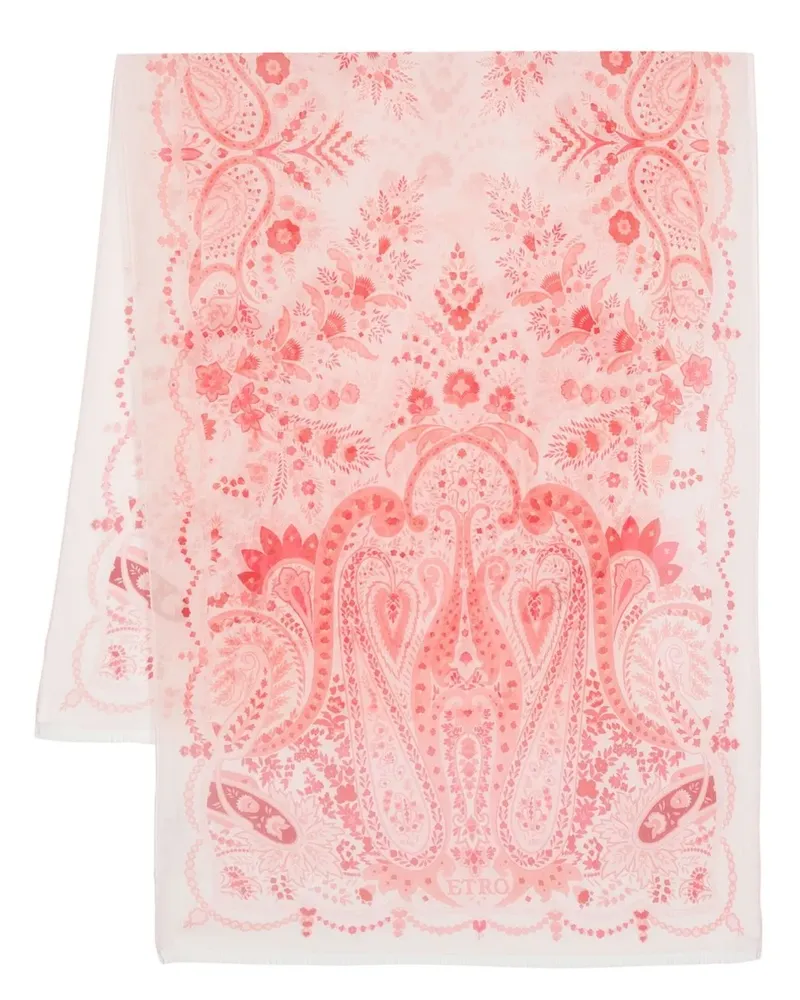 Etro Seidenschal mit Paisleymuster - Rosa Rosa