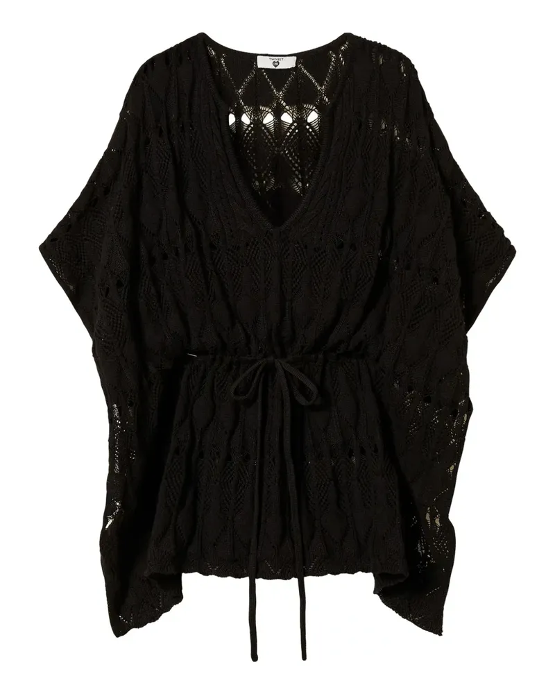 Twin-Set Gehäkelter Kaftan - Schwarz Schwarz