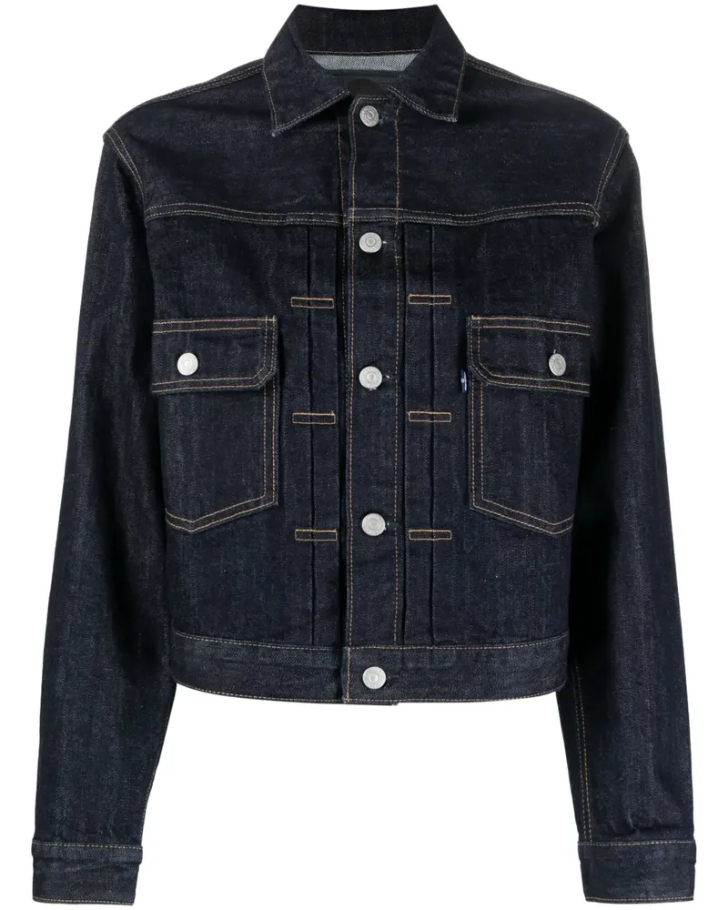 Levi's Jeansjacke mit Logo-Knöpfen - Blau Blau