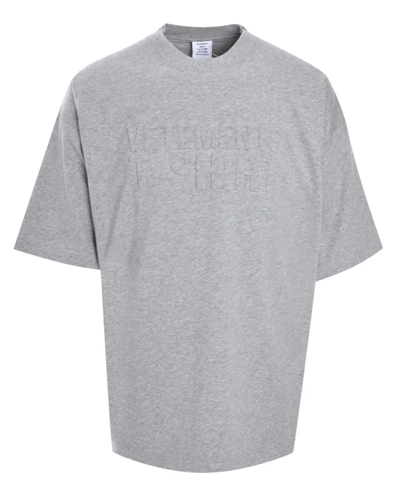 VETEMENTS T-Shirt mit Illusion-Logo - Grau Grau