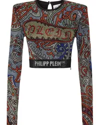 Philipp Plein Top mit Strass Mehrfarbig