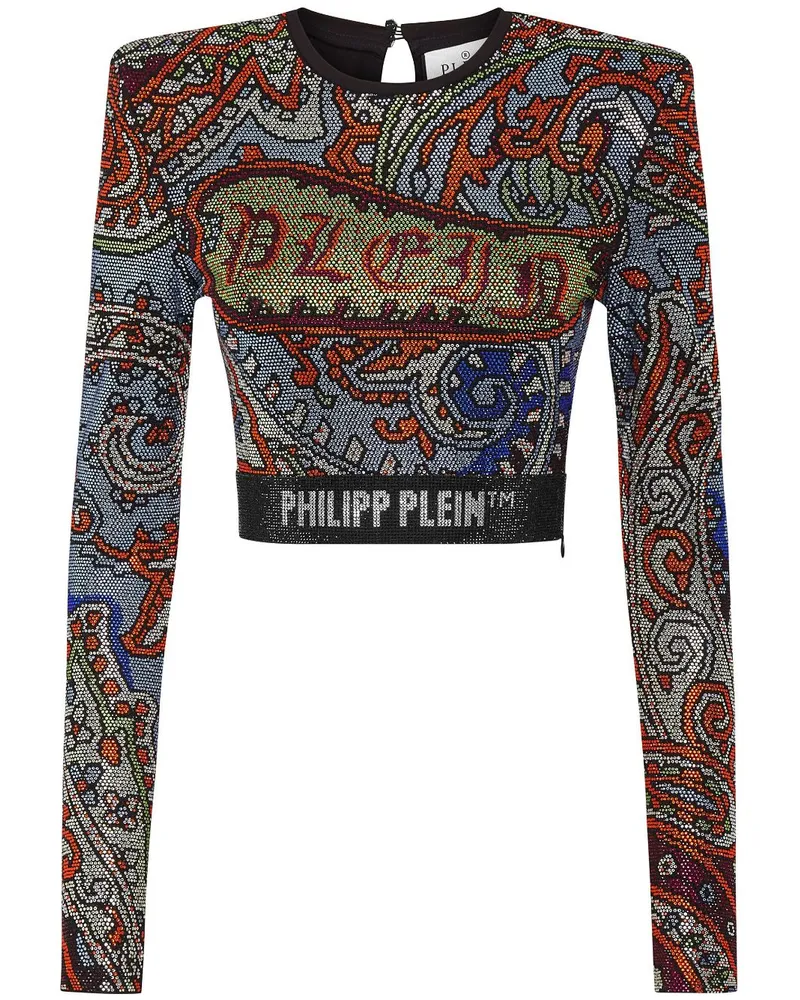 Philipp Plein Top mit Strass Mehrfarbig