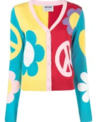 Moschino Cardigan mit Muster Gelb