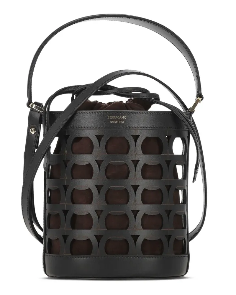 Ferragamo Beuteltasche mit Cut-Outs - Schwarz Schwarz