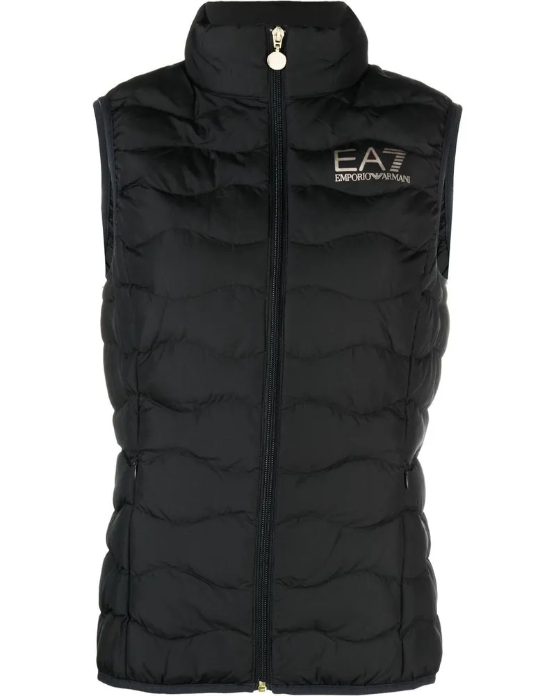 EA7 Wattierte Core Weste - Schwarz Schwarz