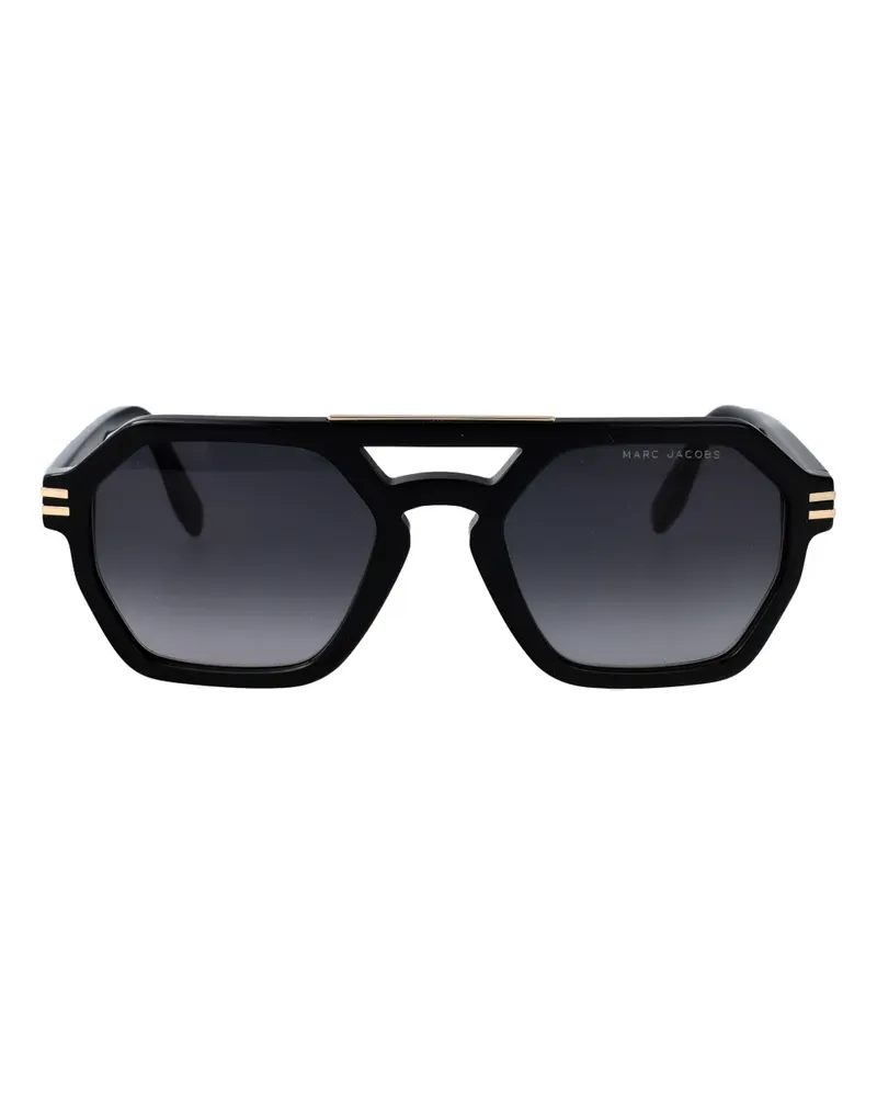 Marc Jacobs geometric-stripe sunglasses - Schwarz Schwarz