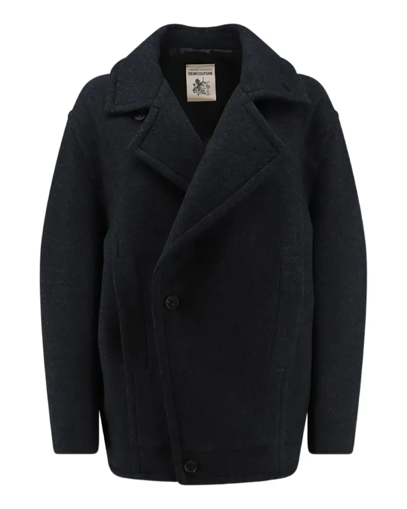 Semicouture wide-lapel coat - Grau Grau