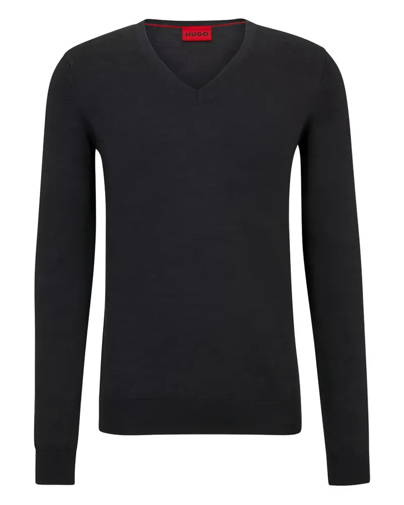 HUGO BOSS San Vo T-Shirt mit V-Ausschnitt - Grau Grau